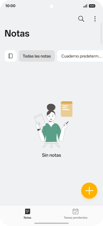 Pulsa el icono de nueva nota. Pulsa el icono de nueva nota.