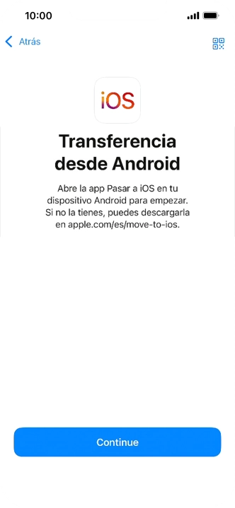 Para transferir contenido a tu teléfono, tienes que haber instalado la app Para transferir contenido a tu teléfono, tienes que haber instalado la app