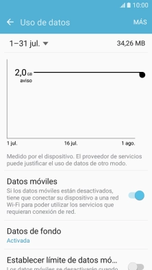 El consumo de datos aparece ahora en la pantalla. El consumo de datos aparece ahora en la pantalla.