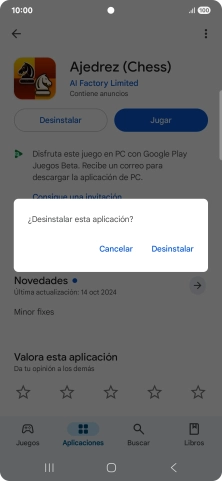 Pulsa Desinstalar.