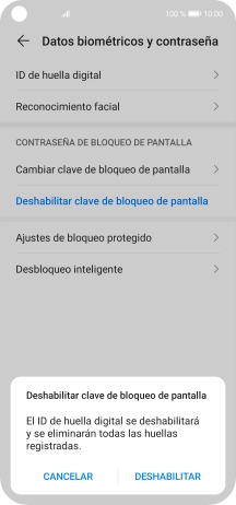 Introduce el código de seguridad extra que has creado anteriormente y pulsa DESHABILITAR. Introduce el código de seguridad extra que has creado anteriormente y pulsa DESHABILITAR.