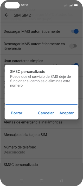 Introduce +34607003110 y pulsa Aceptar.