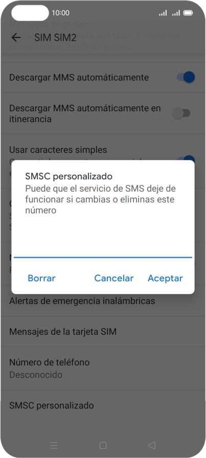 Introduce +34607003110 y pulsa Aceptar.