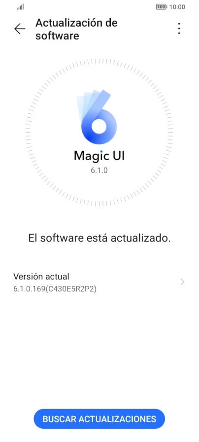 Pulsa BUSCAR ACTUALIZACIONES. Si hay una versión de software nueva disponible, aparecerá ahora en la pantalla. Sigue las indicaciones de la pantalla para actualizar el software del teléfono. Pulsa BUSCAR ACTUALIZACIONES. Si hay una versión de software nueva disponible, aparecerá ahora en la pantalla. Sigue las indicaciones de la pantalla para actualizar el software del teléfono.