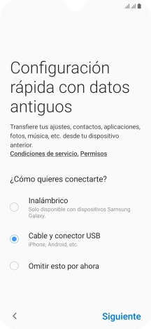 Pulsa Siguiente y sigue las indicaciones de la pantalla para transferir el contenido. Pulsa Siguiente y sigue las indicaciones de la pantalla para transferir el contenido.