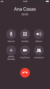 Pulsa el icono de finalizar llamadas para colgar. Pulsa el icono de finalizar llamadas para colgar.