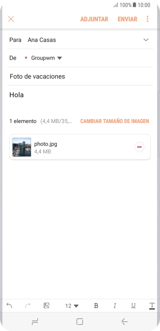 Pulsa ENVIAR cuando hayas terminado de escribir el correo electrónico. Pulsa ENVIAR cuando hayas terminado de escribir el correo electrónico.