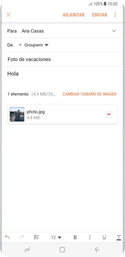 Pulsa ENVIAR cuando hayas terminado de escribir el correo electrónico. Pulsa ENVIAR cuando hayas terminado de escribir el correo electrónico.