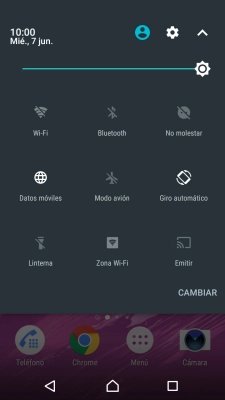 Pulsa el icono de ajustes.