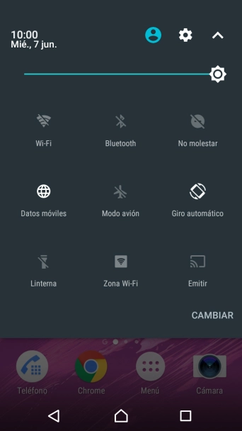 Pulsa el icono de ajustes.