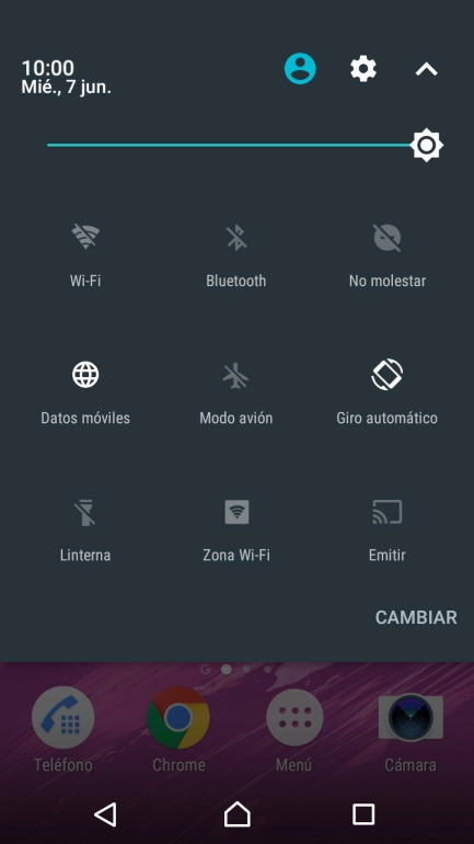Pulsa el icono de ajustes.