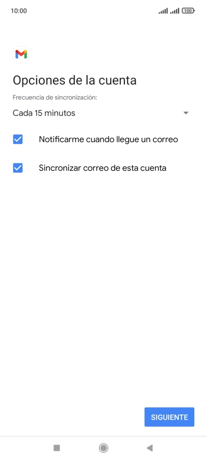 Si aparece en la pantalla esta imagen, tu cuenta de correo electrónico ha sido reconocida y configurada automáticamente. Sigue las indicaciones de la pantalla para introducir más información y terminar la configuración. Si aparece en la pantalla esta imagen, tu cuenta de correo electrónico ha sido reconocida y configurada automáticamente. Sigue las indicaciones de la pantalla para introducir más información y terminar la configuración.