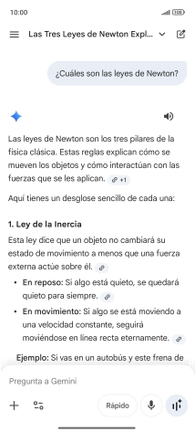 La transcripción de la conversación con Gemini Live aparece ahora en la pantalla. La transcripción de la conversación con Gemini Live aparece ahora en la pantalla.
