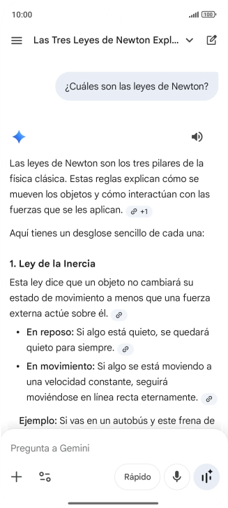 La transcripción de la conversación con Gemini Live aparece ahora en la pantalla. La transcripción de la conversación con Gemini Live aparece ahora en la pantalla.