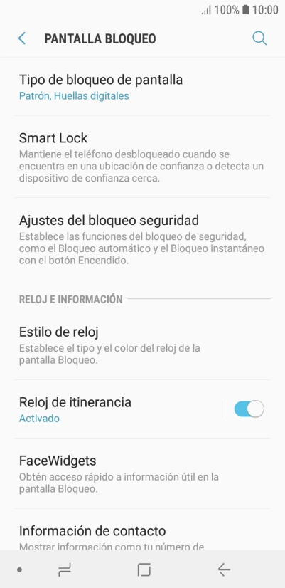 Pulsa Tipo de bloqueo de pantalla e introduce el código de seguridad extra que has creado anteriormente. Pulsa Tipo de bloqueo de pantalla e introduce el código de seguridad extra que has creado anteriormente.
