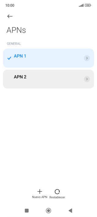 Pulsa la conexión de datos deseada para activarla. Pulsa la conexión de datos deseada para activarla.