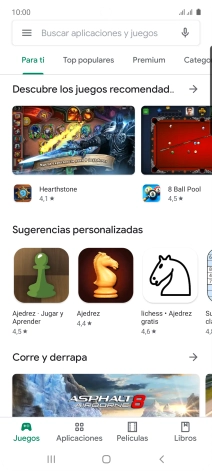 Desliza el dedo hacia la derecha desde la parte izquierda de la pantalla.
