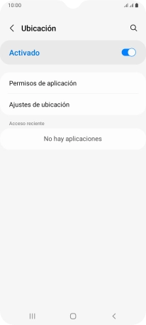 Pulsa Permisos de aplicación. Pulsa Permisos de aplicación.