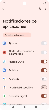 Pulsa el indicador junto a las apps deseadas para activar o desactivar la función. Pulsa el indicador junto a las apps deseadas para activar o desactivar la función.