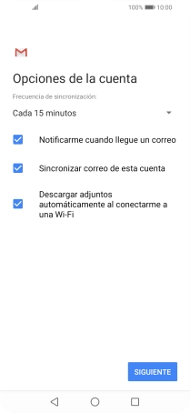 Si aparece en la pantalla esta imagen, tu cuenta de correo electrónico ha sido reconocida y configurada automáticamente. Sigue las indicaciones de la pantalla para introducir más información y terminar la configuración. Si aparece en la pantalla esta imagen, tu cuenta de correo electrónico ha sido reconocida y configurada automáticamente. Sigue las indicaciones de la pantalla para introducir más información y terminar la configuración.