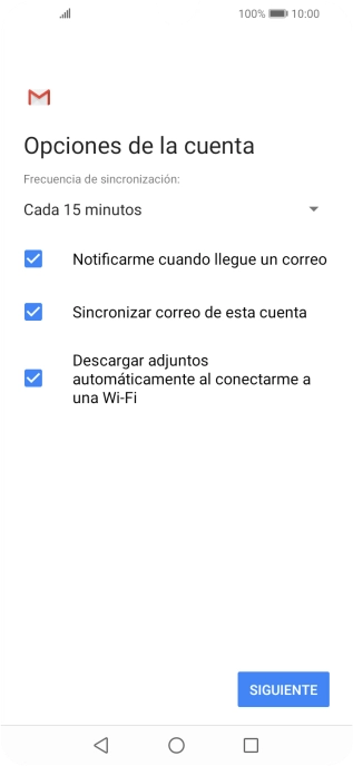 Si aparece en la pantalla esta imagen, tu cuenta de correo electrónico ha sido reconocida y configurada automáticamente. Sigue las indicaciones de la pantalla para introducir más información y terminar la configuración. Si aparece en la pantalla esta imagen, tu cuenta de correo electrónico ha sido reconocida y configurada automáticamente. Sigue las indicaciones de la pantalla para introducir más información y terminar la configuración.