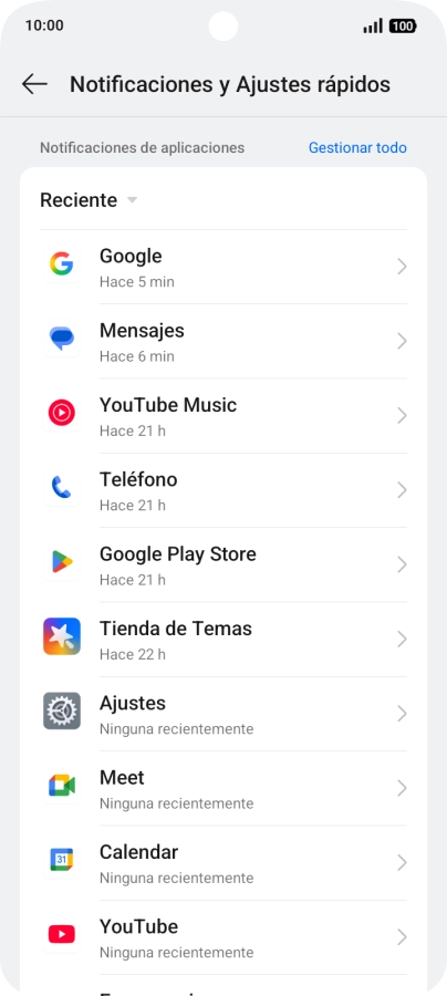 Pulsa Gestionar todo. Pulsa Gestionar todo.