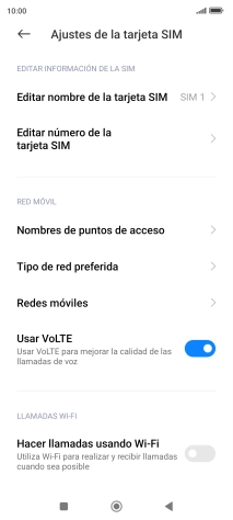 Pulsa Tipo de red preferida.