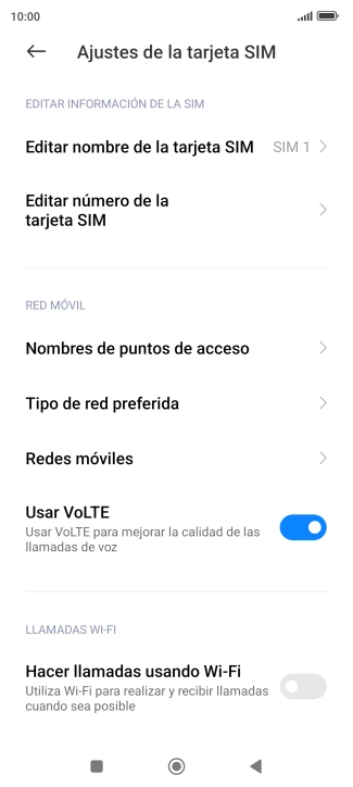 Pulsa Tipo de red preferida.