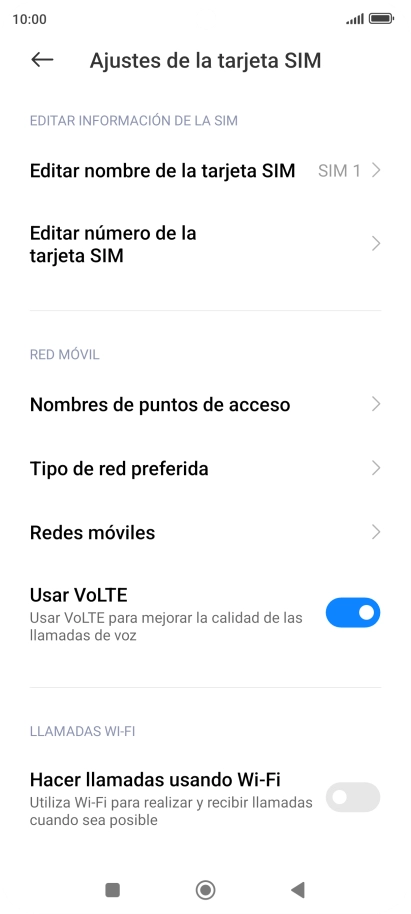 Pulsa Tipo de red preferida.