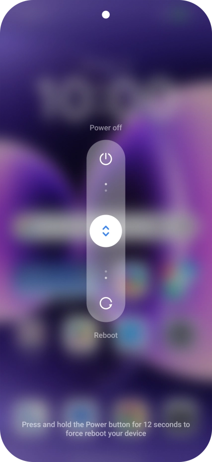 Press and drag the circle upwards.