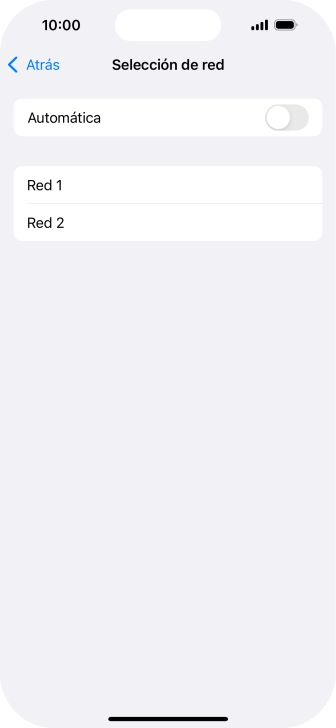 Si desactivas la función, pulsa la red deseada. Si desactivas la función, pulsa la red deseada.