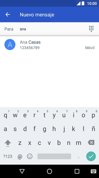 Pulsa el contacto deseado. Pulsa el contacto deseado.