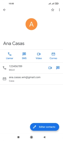 Pulsa el número de teléfono deseado. Pulsa el número de teléfono deseado.