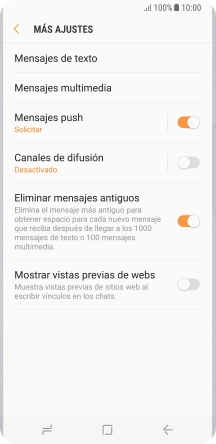 Pulsa Mensajes de texto. Pulsa Mensajes de texto.
