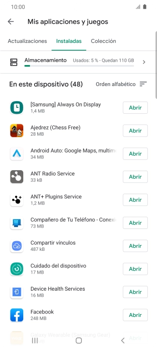 Pulsa la app deseada. Pulsa la app deseada.