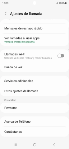 Pulsa Servicios adicionales. Pulsa Servicios adicionales.