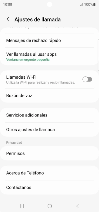 Pulsa Servicios adicionales. Pulsa Servicios adicionales.