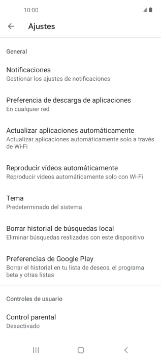Pulsa Actualizar aplicaciones automáticamente. Pulsa Actualizar aplicaciones automáticamente.