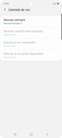 Pulsa el tipo de desvío deseado. Pulsa el tipo de desvío deseado.
