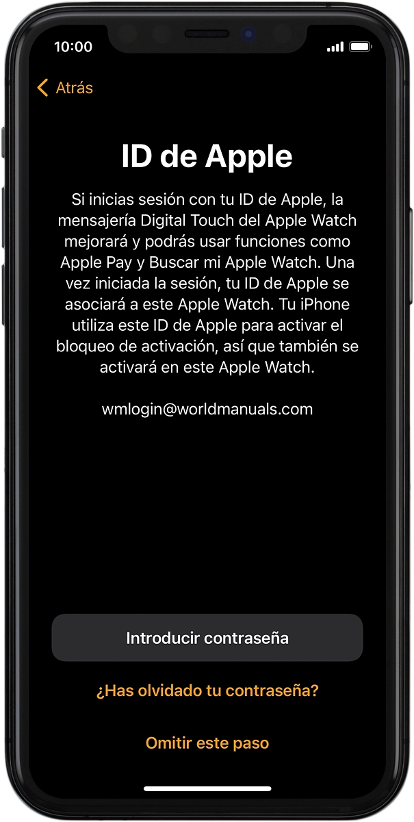 En el teléfono: Pulsa Introducir contraseña.