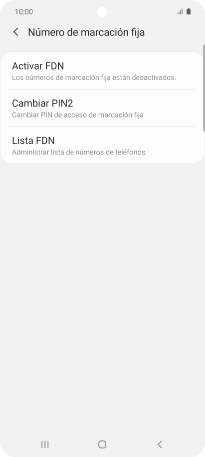 Pulsa Activar FDN. Pulsa Activar FDN.