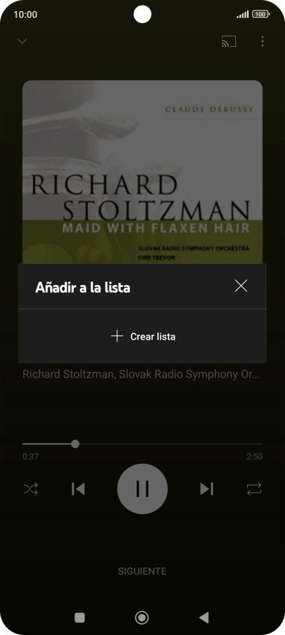 Pulsa Crear lista.