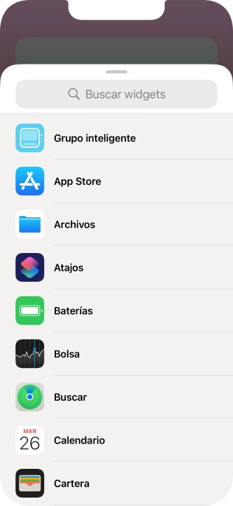 Pulsa el widget deseado. Pulsa el widget deseado.