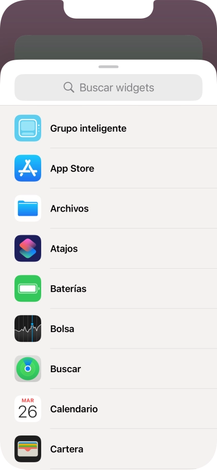 Pulsa el widget deseado. Pulsa el widget deseado.