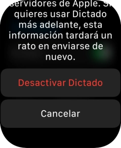 Pulsar Desactivar Dictado. Pulsar Desactivar Dictado.