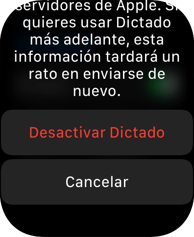 Pulsar Desactivar Dictado. Pulsar Desactivar Dictado.