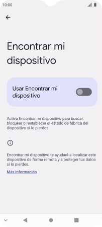 Pulsa el indicador para activar la función.