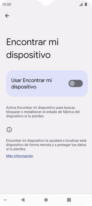 Pulsa el indicador para activar la función.
