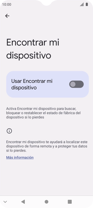 Pulsa el indicador para activar la función.