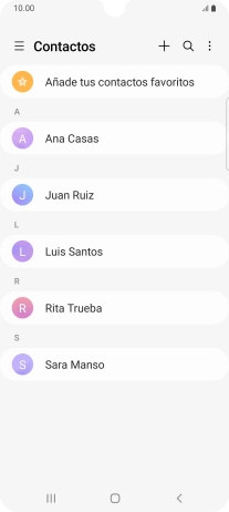 Pulsa el icono de nuevo contacto. Pulsa el icono de nuevo contacto.